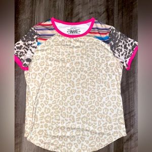 Crazy Train serape/leopard  top